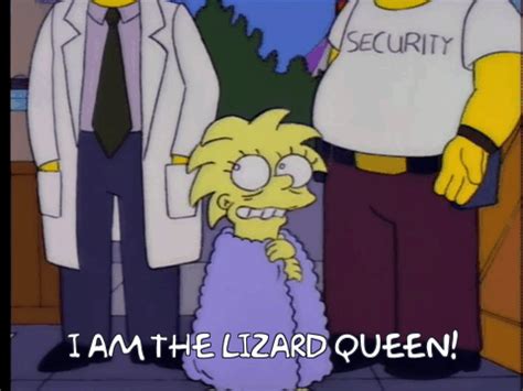 lisa simpson i am the lizard queen gif